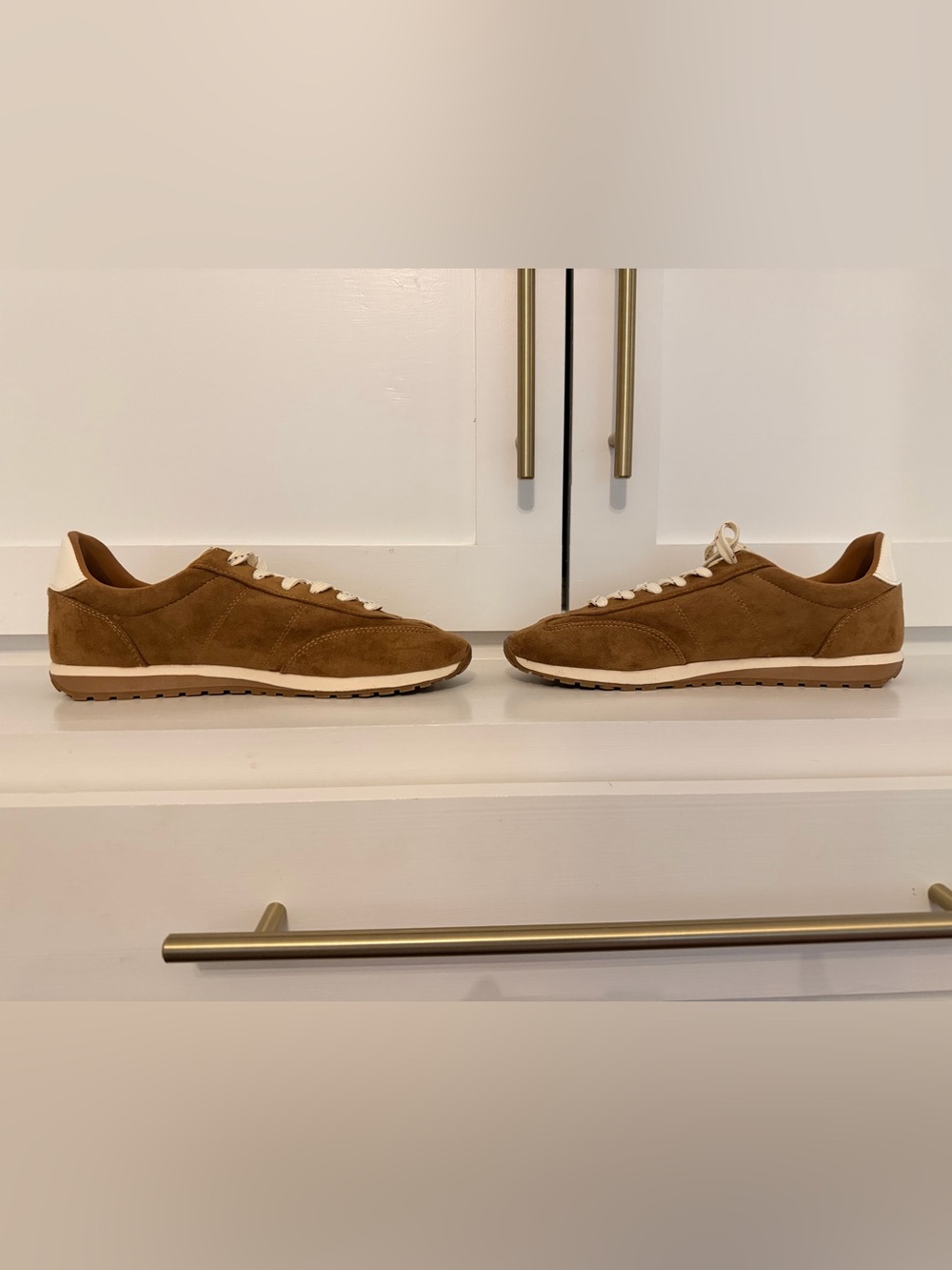 Madden Girl Tan Suede Sneakers